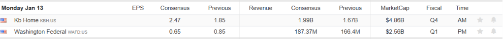 Earnings Calender