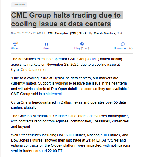 cme overheating data centers