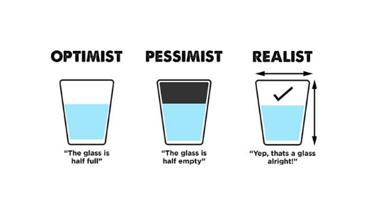 An optimist says 