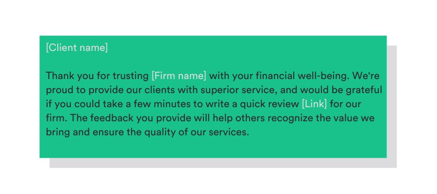 template to ask for a review