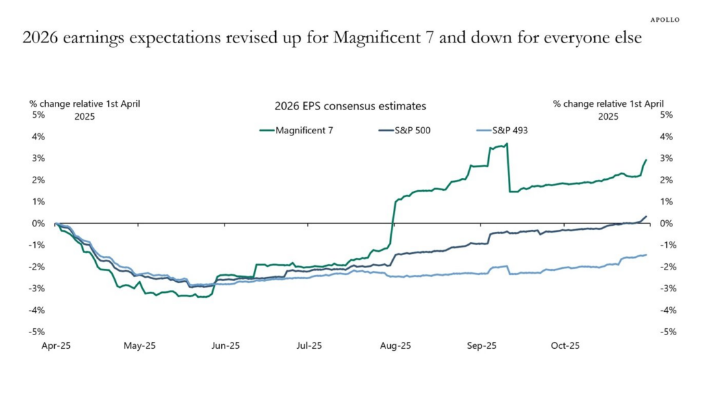 2026 Earnings expectations top 7 vs bottom 403