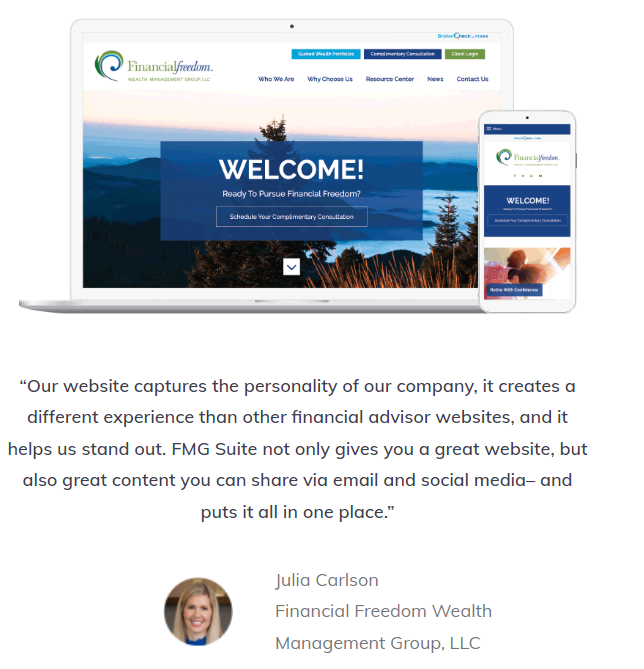 Website Creation on FMG Suite Site