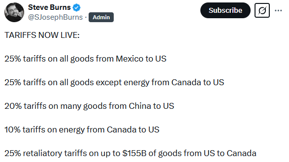 tariffs