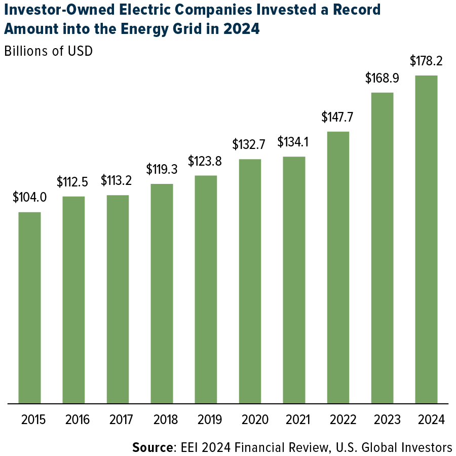 Investor-Owned Electric Companies Invested a Record Amount into The Energy Grid in 2024