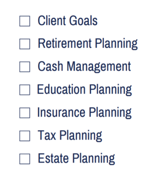 list of client goals
